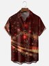 Moisture-wicking Christmas Abstract Snowflake Chest Pocket Hawaiian Shirt