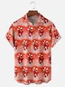 Moisture Wicking Christmas Candy Cane Chest Pocket Hawaiian Shirt