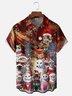 Moisture-wicking Christmas Santa Hat Cat Pocket Casual Shirt