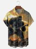 Moisture-wicking Music Bigfoot Guitar Chest Pocket Hawaiian Shirt