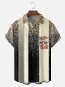Moisture-wicking Happy New Year Slogan Chest Pocket Bowling Shirt
