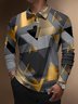 Moisture Wicking Artistic Geometric Triangle Golf Polo
