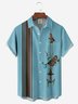 Tall Size David Lozeau Artist Collaboration Illustration Moisture-wicking Chest Pocket Casual Shirt