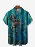 Tall Size David Lozeau Artist Collaboration Illustration Moisture-wicking Chest Pocket Casual Shirt