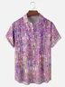 Moisture-wicking Shiny Print Chest Pocket Funky Shirt