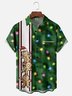 Moisture-wicking Christmas Lights Cookies Chest Pocket Bowling Shirt