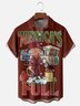 Moisture Wicking Christmas Trump Chest Pocket Casual Shirt