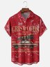 Moisture-wicking Christmas Tree Car Chest Pocket Casual Shirt