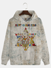 Hanukkah Art Menorah Six-Pointed Star Hoodie Sweatshirt