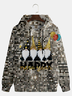 Happy New Year Sequined Gnome Hoodie Sweatshirt