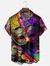 Moisture-wicking Mardi Gras Carnival Mask Chest Pocket Casual Shirt