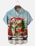 Moisture-wicking Christmas Dog Chest Pocket Holiday Shirt
