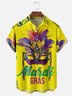 Moisture-wicking Mardi Gras Mask Chest Pocket Casual Shirt