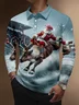 Moisture Wicking Christmas Santa Claus Cowboy Elk Golf Polo