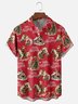 Moisture-wicking Christmas Santa Cowboy Chest Pocket Casual Shirt