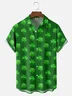 Moisture-wicking Saint Patrick‘s Day Shamrock Chest Pocket Casual Shirt