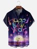 Moisture-wicking New Year Chest Pocket Casual Shirt