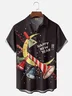 Moisture-wicking Christmas New Year Chest Pocket Casual Shirt