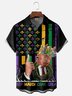 Moisture Wicking Mardi Gras Trump Chest Pocket Casual Shirt