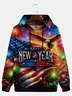 Happy New Year American Flag Hoodie Sweatshirt