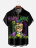 Moisture Wicking Mardi Gras Trump Chest Pocket Casual Shirt