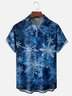 Moisture-wicking Christmas New Year Snowflake Chest Pocket Casual Shirt