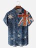 Moisture-wicking Australia Day Flag Mosaic Art Chest Pocket Hawaiian Shirt
