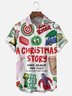 Moisture-wicking Movie Art Griswold Christmas Story Chest Pocket Hawaiian Shirt