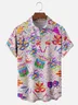 Moisture-wicking Mardi Gras Mask Musical Instrument Chest Pocket Casual Shirt