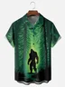 Moisture Wicking Hawaiian Bigfoot Chest Pocket Casual Shirt