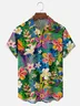 Moisture-wicking Tropical Floral Chest Pocket Hawaiian Shirt