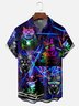 Hardaddy Music Cat Chest Pocket Short Sleeve Shirt