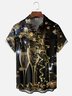 Tall Size Moisture-wicking Happy New Year Fireworks Champagne Chest Pocket Casual Shirt