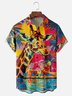 Moisture-wicking Giraffe Cocktail Chest Pocket Hawaiian Shirt