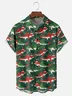 Moisture-wicking Christmas Shark Chest Pocket Casual Shirt