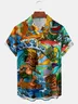 Moisture-wicking TIKI Surf Art Chest Pocket Hawaiian Shirt