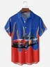 Moisture-wicking Racing Car Chest Pocket Casual Shirt