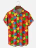 Moisture Wicking Valentine's Day Colorful Heart Chest Pocket Casual Shirt