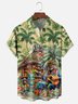 Moisture Wicking Hawaiian Floral TIKI Music Party Chest Pocket Casual Shirt
