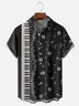 Moisture Wicking Music Note Chest Pocket Casual Shirt