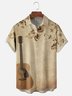 Moisture Wicking Music Guitar Notes Chest Pocket Casual Shirt