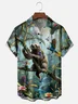 Moisture-wicking Animal Sloth Parrot Chest Pocket Hawaiian Shirt