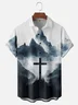 Moisture-wicking Easter Good Friday Cross Chest Pocket Casual Shirt