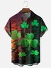 Moisture-wicking St Patricks Day Shamrock Chest Pocket Casual Shirt
