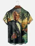 Moisture Wicking Hawaii Trump Agent Chest Pocket Casual Shirt