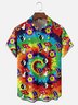 Moisture-wicking Hippie Mushroom Chest Pocket Hawaiian Shirt