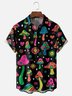 Moisture-wicking Hippie Mushroom Chest Pocket Casual Shirt