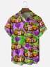 Moisture-wicking Mardi Gras King Cake Heart Contrast Color Chest Pocket Casual Shirt