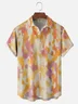 Moisture-wicking Art Abstract Tie Dye Chest Pocket Casual Shirt