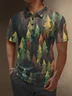 Moisture Wicking Artistic Abstract Trees Golf Polo